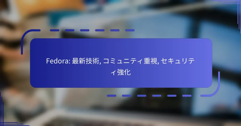 Fedora: 最新技術, コミュニティ重視, セキュリティ強化