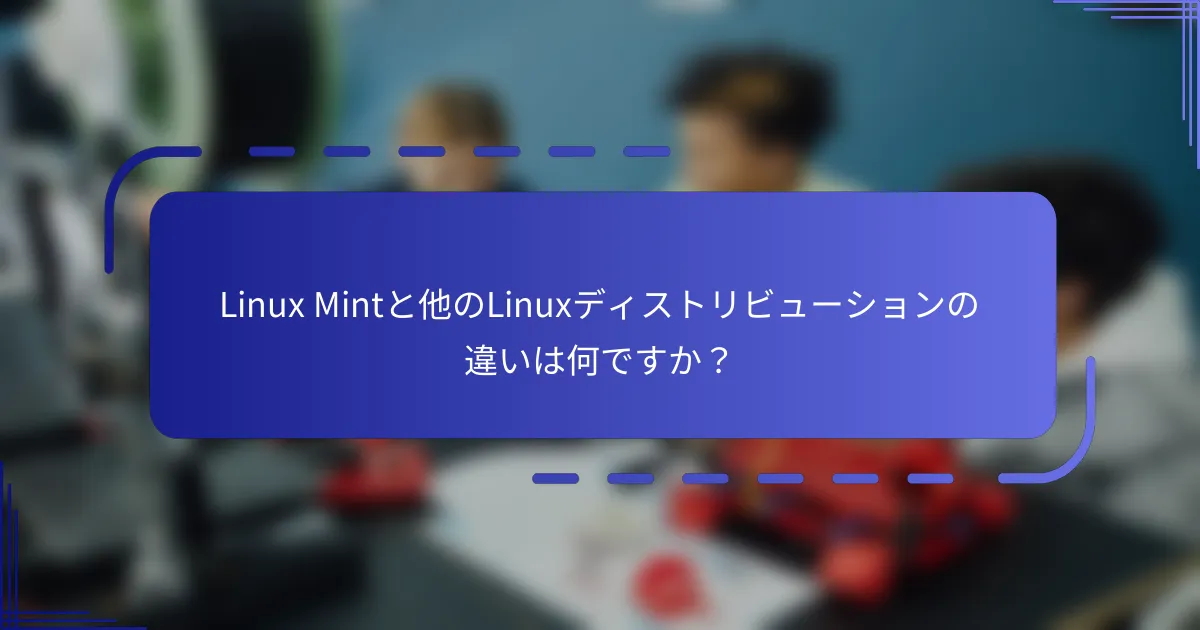Linux Mintと他のLinuxディストリビューションの違いは何ですか?