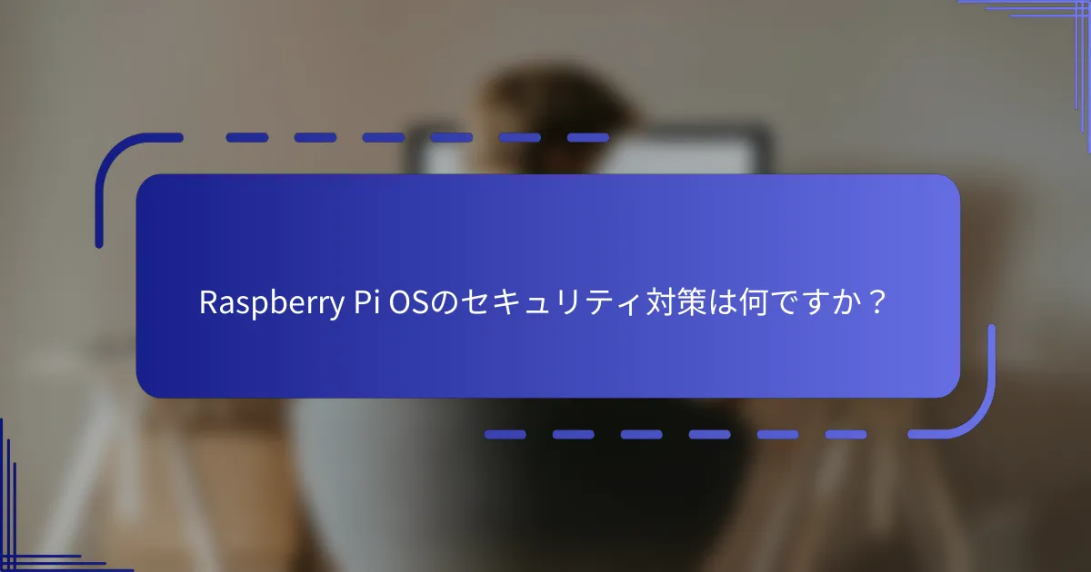 Raspberry Pi OSのセキュリティ対策は何ですか？